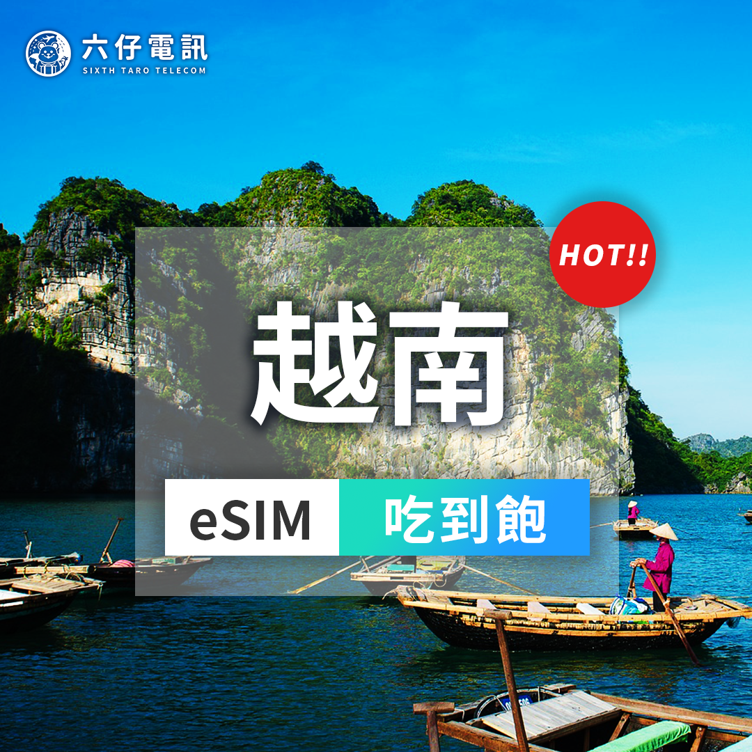 【eSIM】Mobifone越南esim 3~10天 無限流量吃到飽