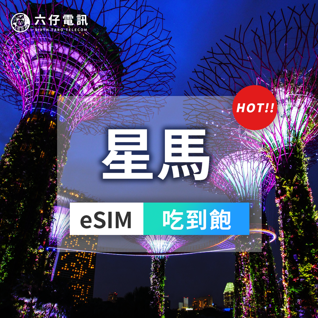 【eSIM】新加坡、馬來西亞esim 3~10天 無限流量吃到飽